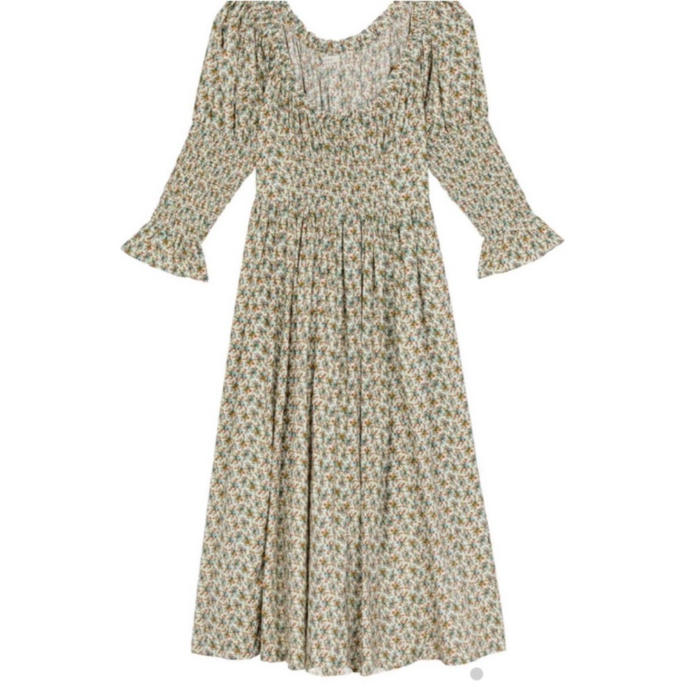 Doen Meribel midi smocked dress